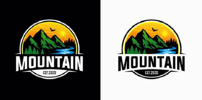 do create sunset logo design