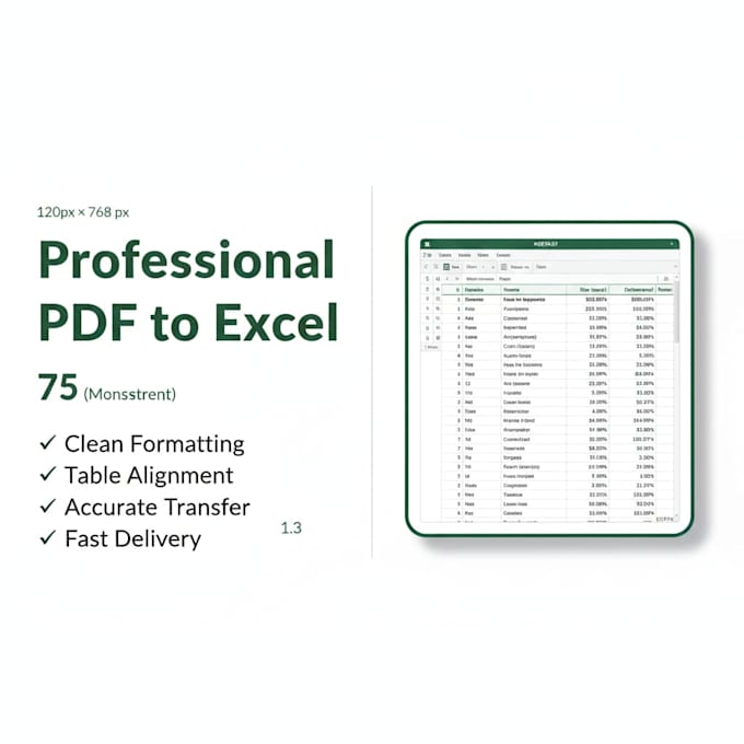 convert PDF to excel with clean formatting