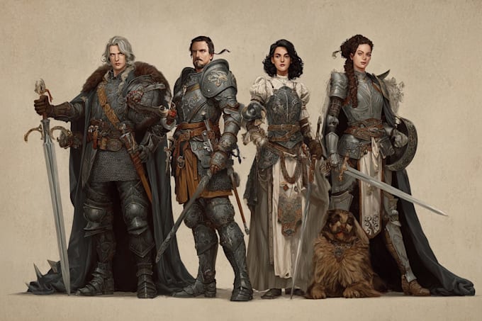 create fantasy dnd character or dnd character design