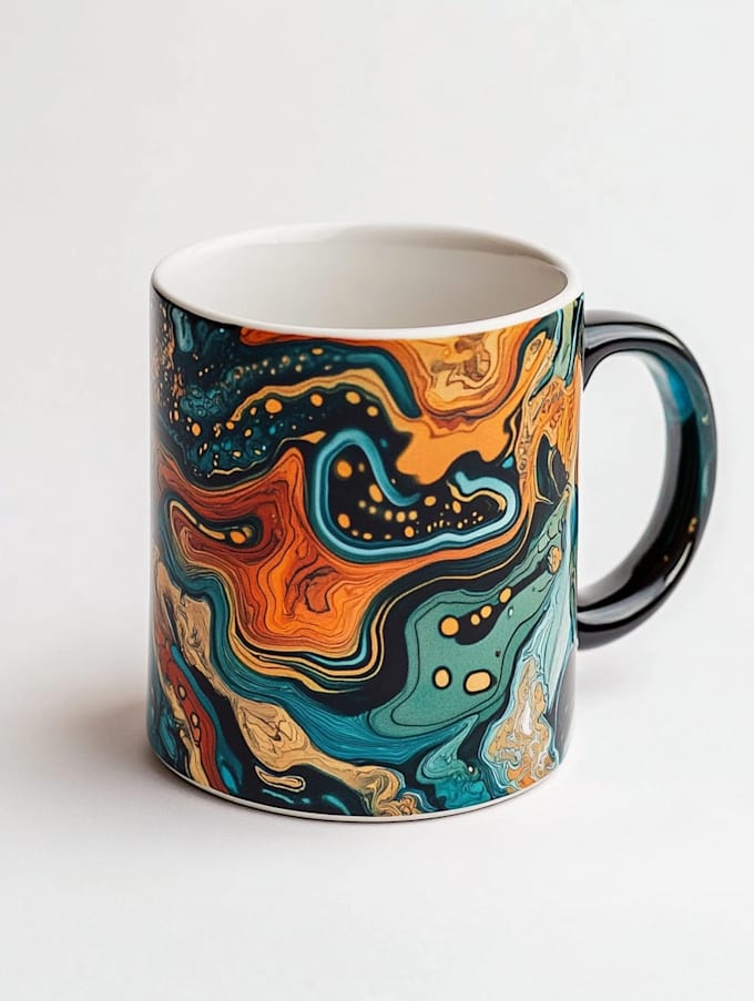create a custom coffee mug design or coffee cup design