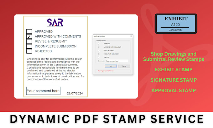create custom dynamic pdf stamp using javascript