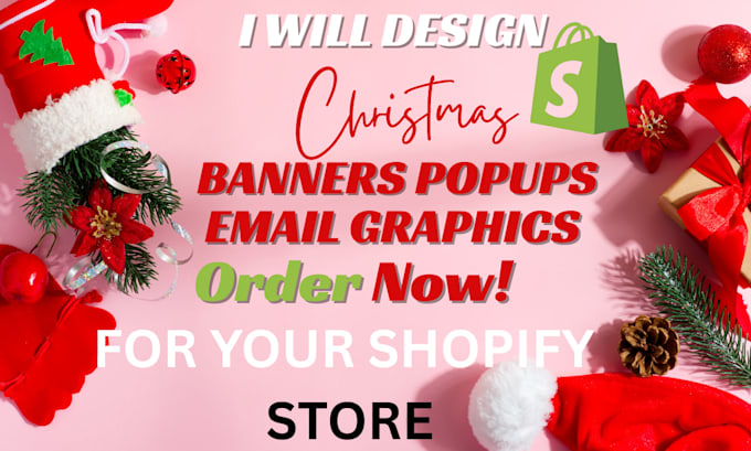 design christmas banner popups email graphics for your store