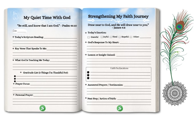create journal design christian devotional planner workbook amazon KDP interior