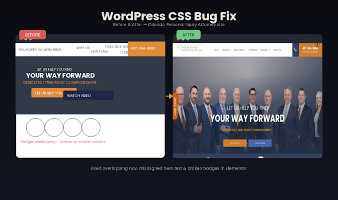 fix wordpress CSS and elementor bugs fast