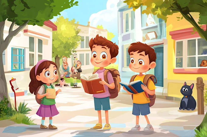 create stunning children book illustration package for KDP
