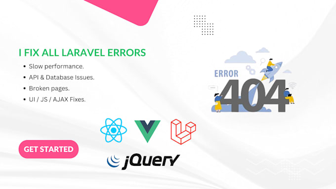 fix laravel bugs, errors, and broken features