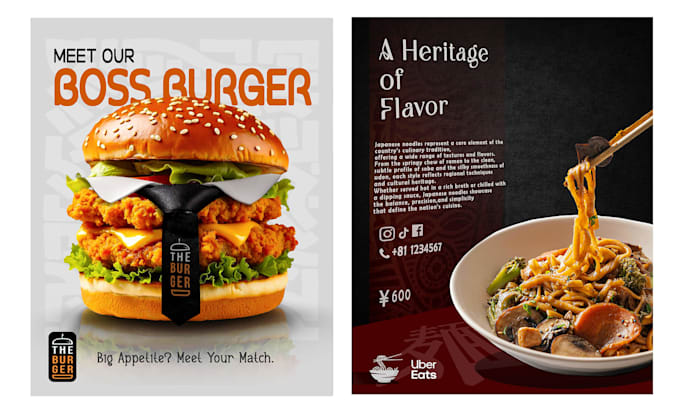 create restaurants sales boosting posters
