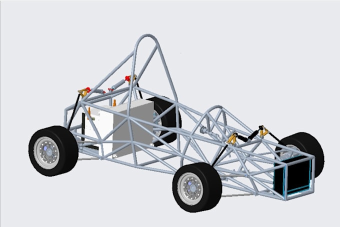 Simple Car Frame Design car frame,car chassis,vehicle frame in solidoworks,mechanical ...