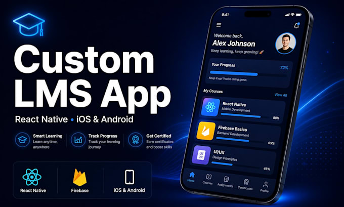 build a custom lms education app with react native