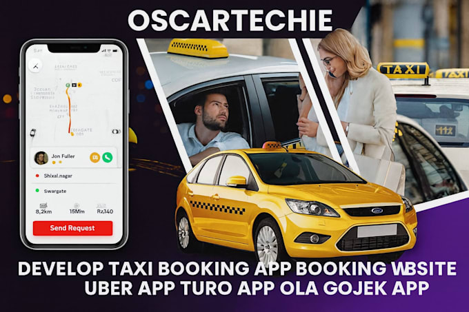 develop taxi booking app booking website uber app turo app ola gojek app