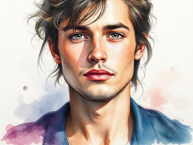 draw your portrait in a watercolor