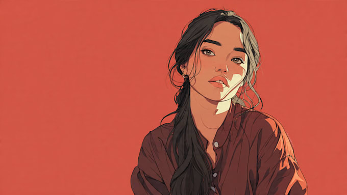 draw digital illustration in semi realistic style
