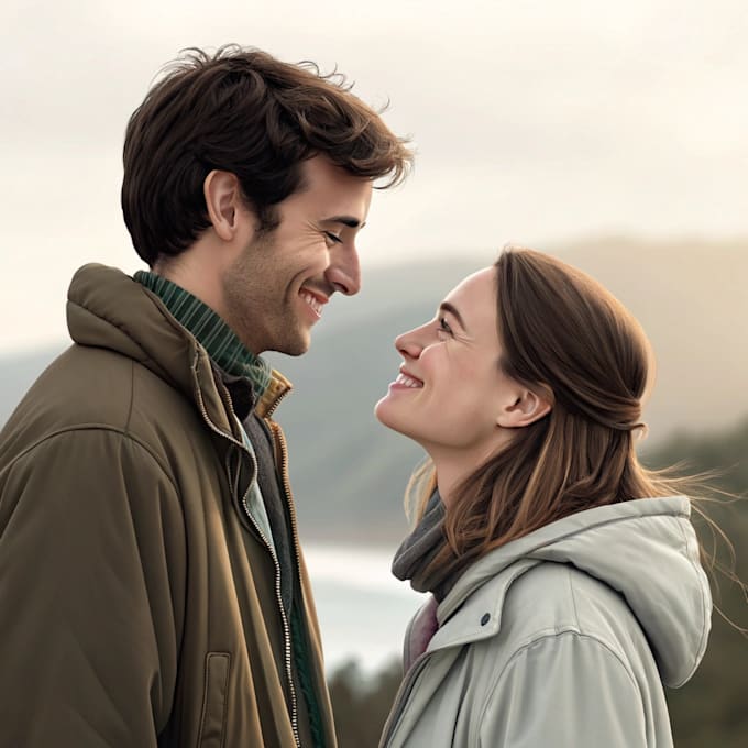 draw couple portrait illustration