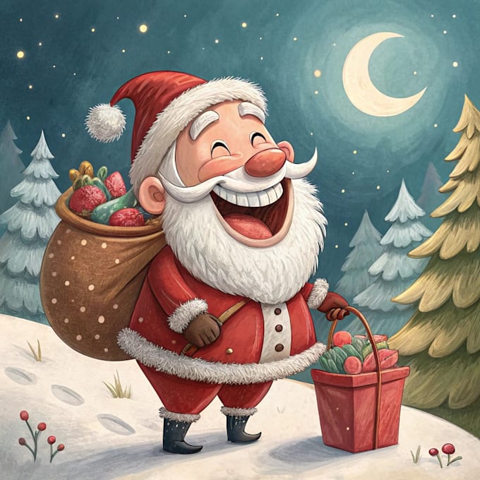 design unique christmas cartoon caricature