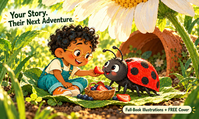 do children book illustration and story book cover design