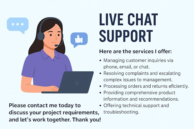 provide customer service, email, live chat and phone support