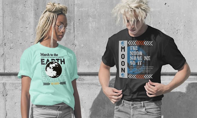 create custom streetwear t shirt design and graphics