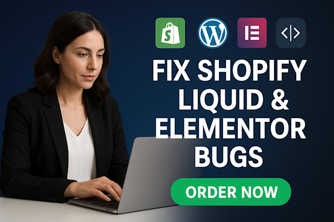fix shopify custom liqiud coding wordpress elementor bugs fixing website errors