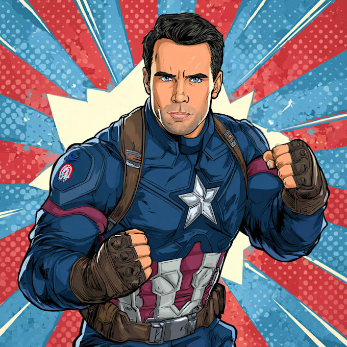 make illustration in american comic style