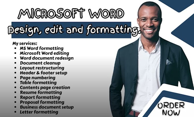 design, edit, format ms word, microsoft word and word document template design
