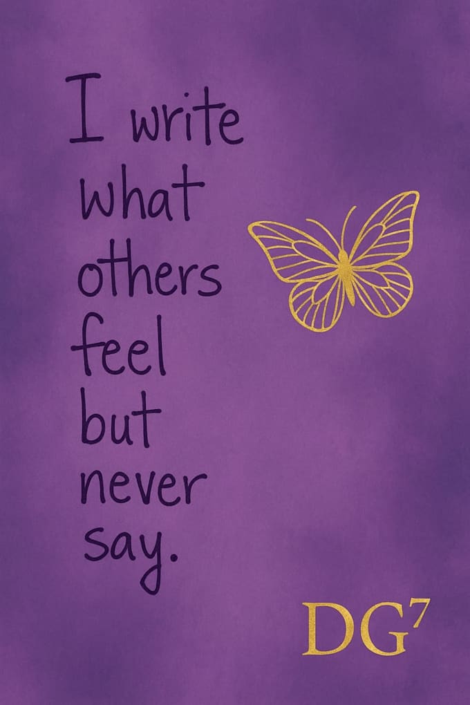 write aesthetic emotional or dark personalized letters dg7 style