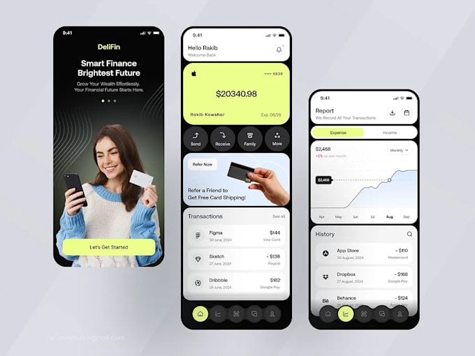 develop fintech app, payment app, escrow app, p2p app, cash app, uiux