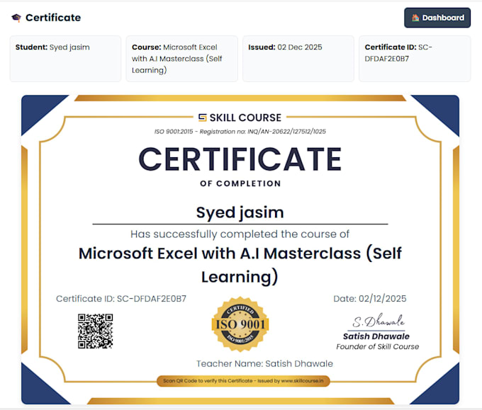 create interactive excel dashboard with automated reports and charts