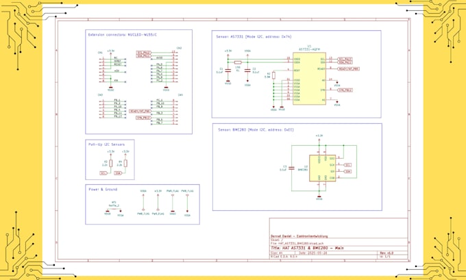 do electronic schematic and pcb design in kicad