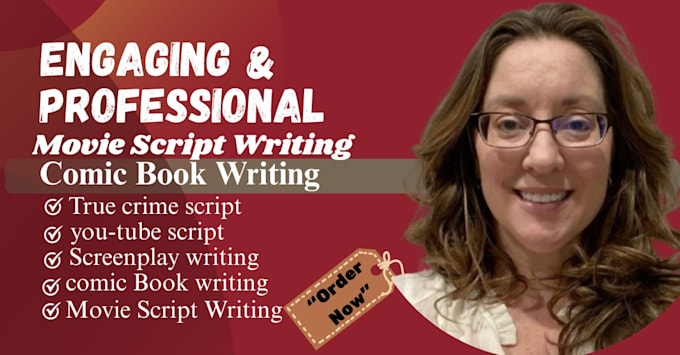 write a movie script, true crime scene, comic book, or youtube script