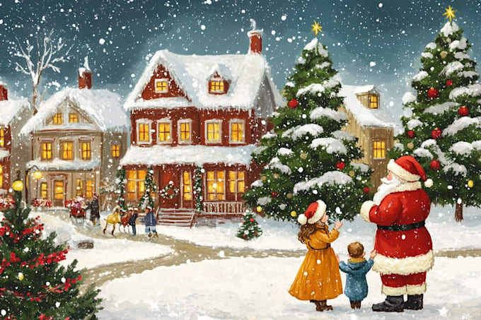 create a beautiful illustrated  card