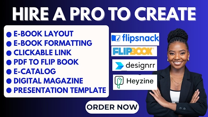 design a professional ebook, flipbook or interactive ebook