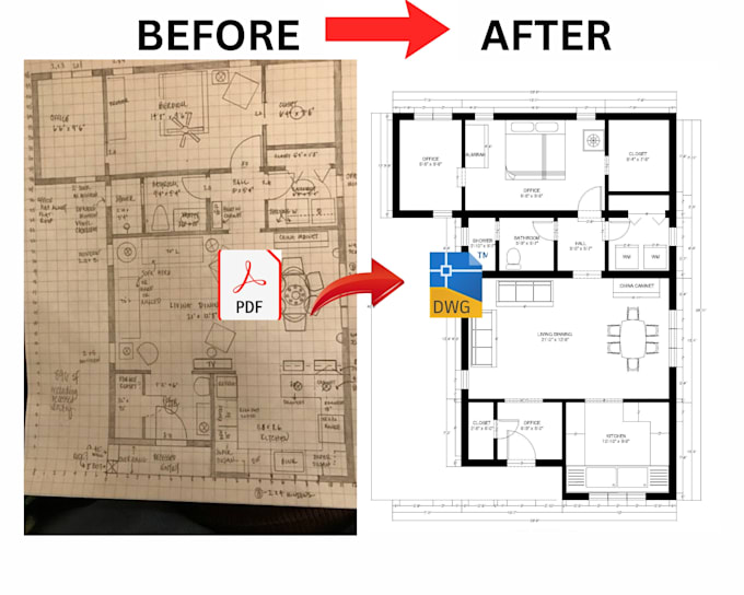 Convert your pdf, image, sketch, or blueprint to accurate autocad files ...