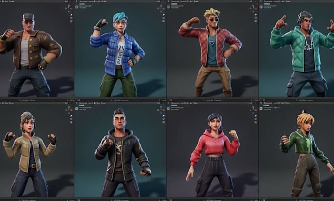 do stylized 3d cartoon character game ready npc humanoid character 3d boy model