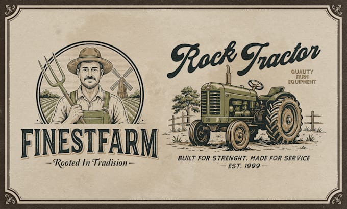create a unique custom retro vintage logo design