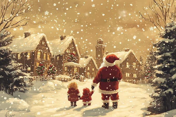 create festive holiday christmas design illustration