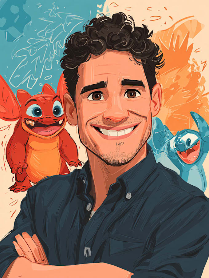 beautiful portrait in disney cartoon