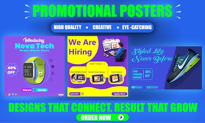 create professional social media poster designs