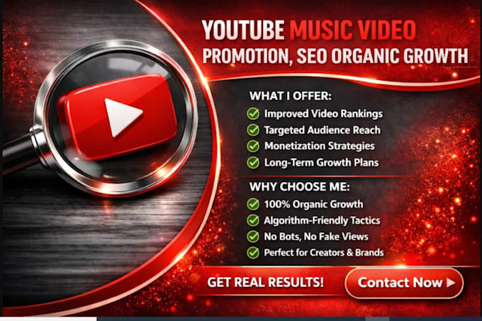 organic youtube video promotion, music videos promotion