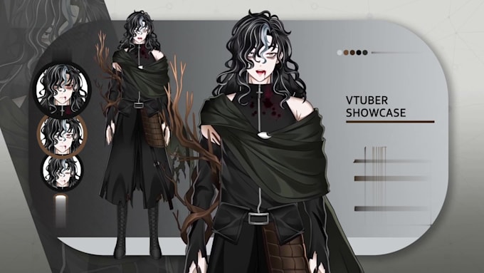 design vtuber model live2d vtuber rigging anime character design live2d model