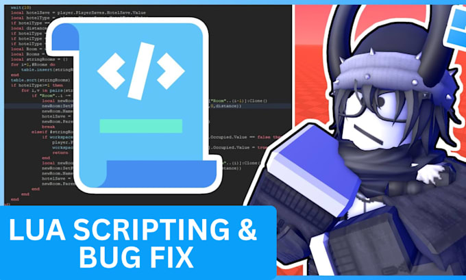 script custom roblox game systems, UI, and fix roblox lua code bugs