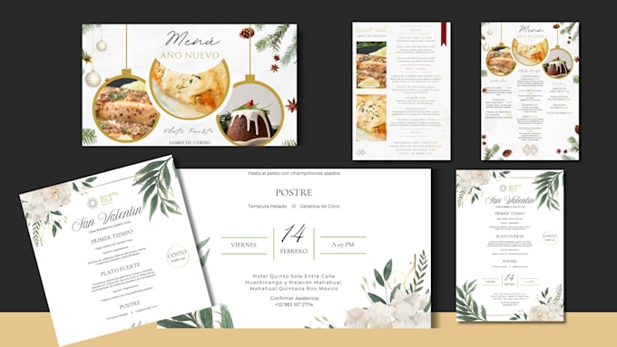 design amazing editable food restaurant menu