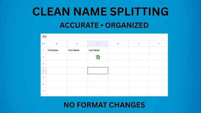 split full names into first and last name columns in excel or CSV