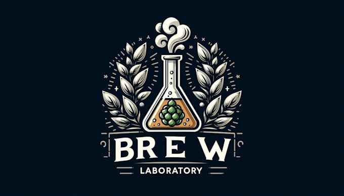 design brew laboratory logo with free source file