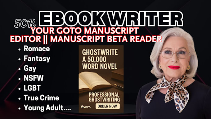 be your professional copy editor, ebook editor, ebook ghostwriter for novel