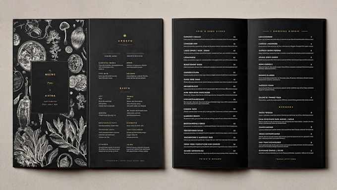 design amazing editable food restaurant menu