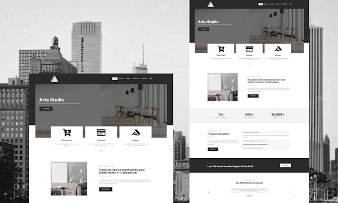 design a construction, roofing, or landscaping website