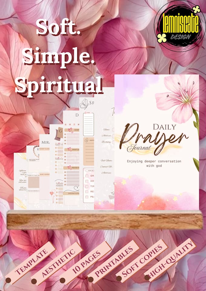 design an aesthetic daily prayer journal