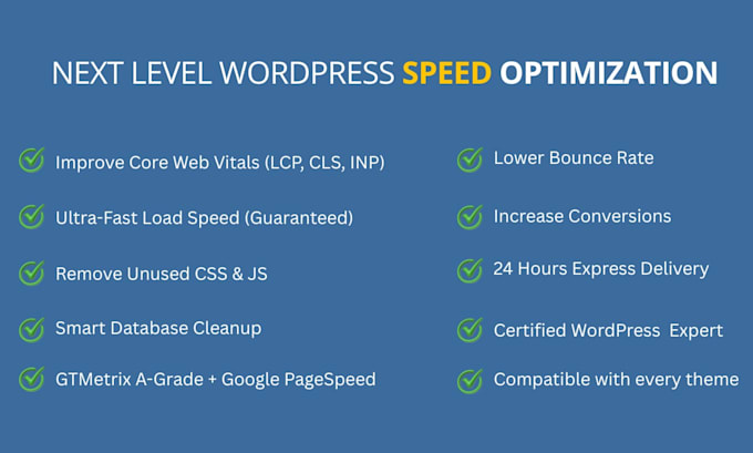 do wordpress website speed optimization