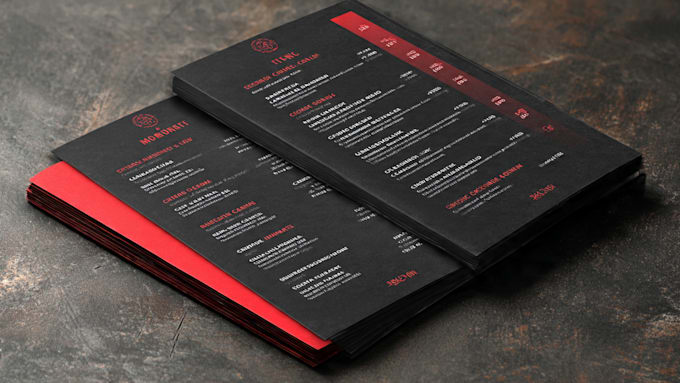 do modern restaurant menu or food menu design