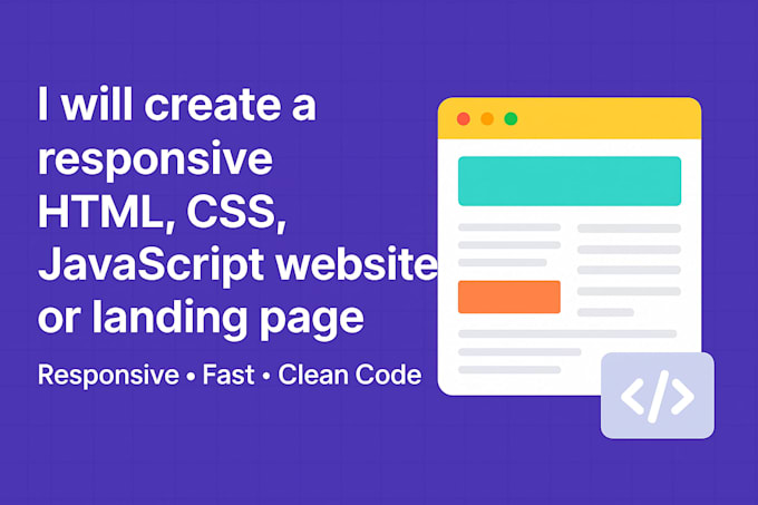 create a responsive HTML CSS javascript website